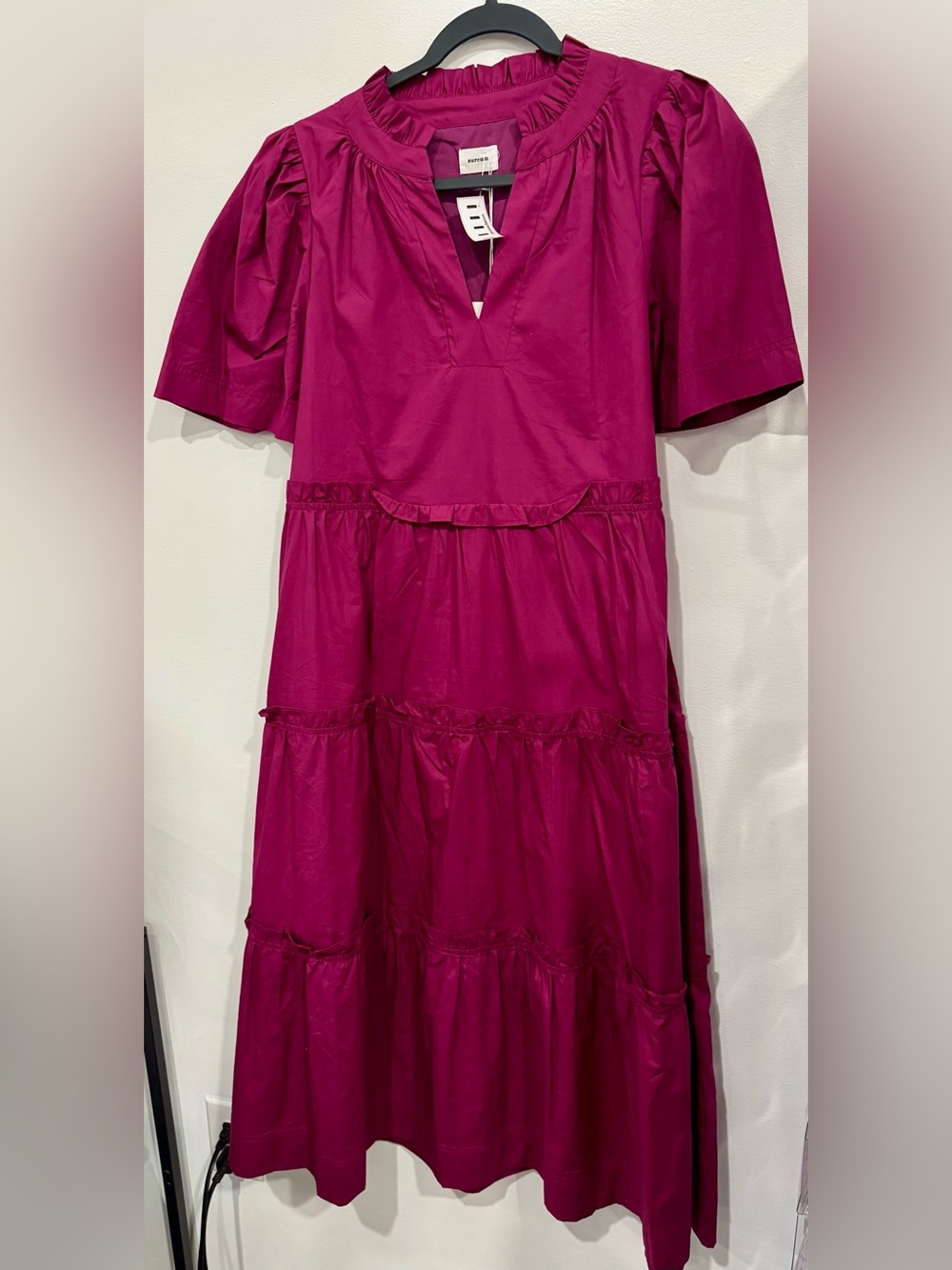 AUREUM Magenta Tiered Maxi Dress